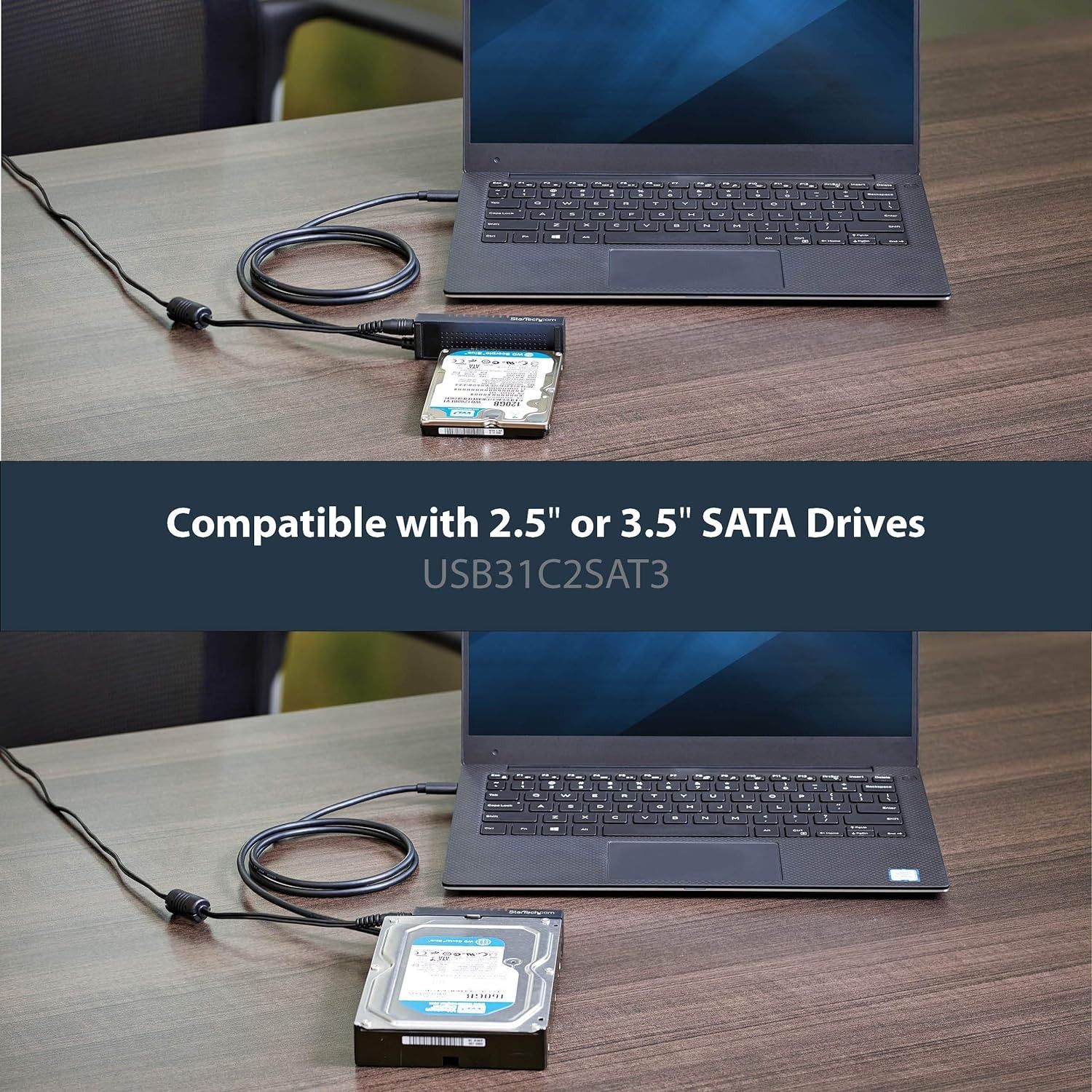SATA to USB Cable - USB 3.0 to 2.5” SATA III Hard Drive Adapter External Converter for SSD/HDD Data Transfer Optical Drives