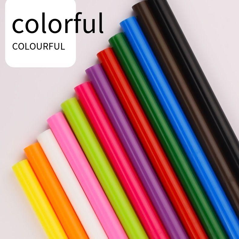 30pcs 7X250mm colorful hot melt adhesive sticks strong and high-viscosity color adhesive tape is suitable for inserting into 7mm glue gun