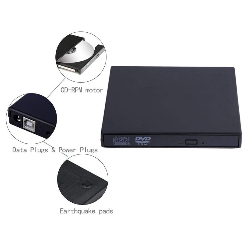 External DVD Drive USB 2.0 CD-RW ROM Combine Drive/Writer/Player for Desktops Notebooks Mac Book DVD Players & Recorders