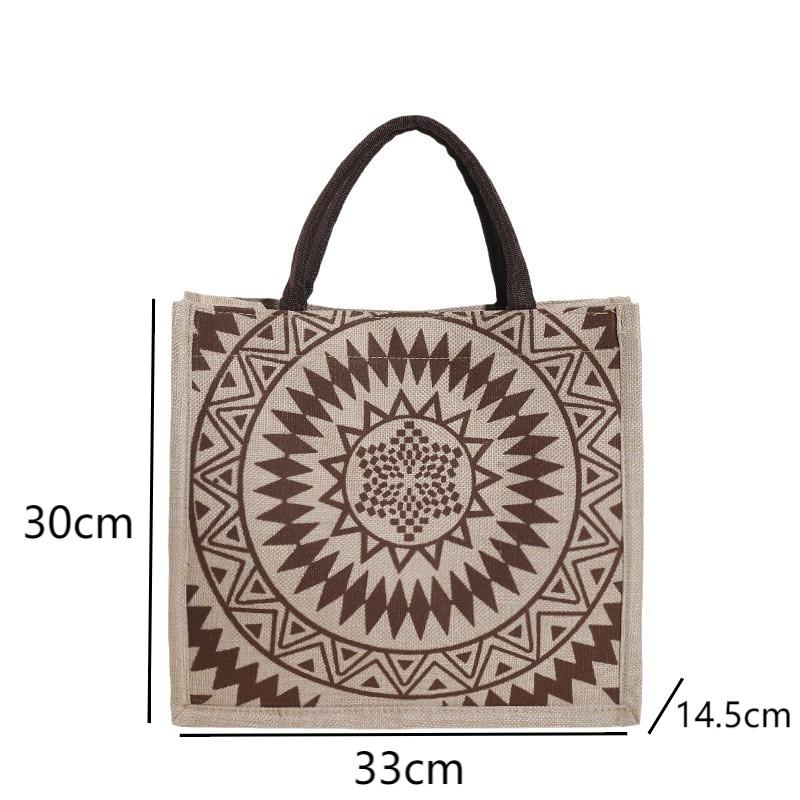 Urban Simple Large Capacity Linen Single Shoulder Tote Bag Women Fashion Students Tote Bag Class Tote Bags