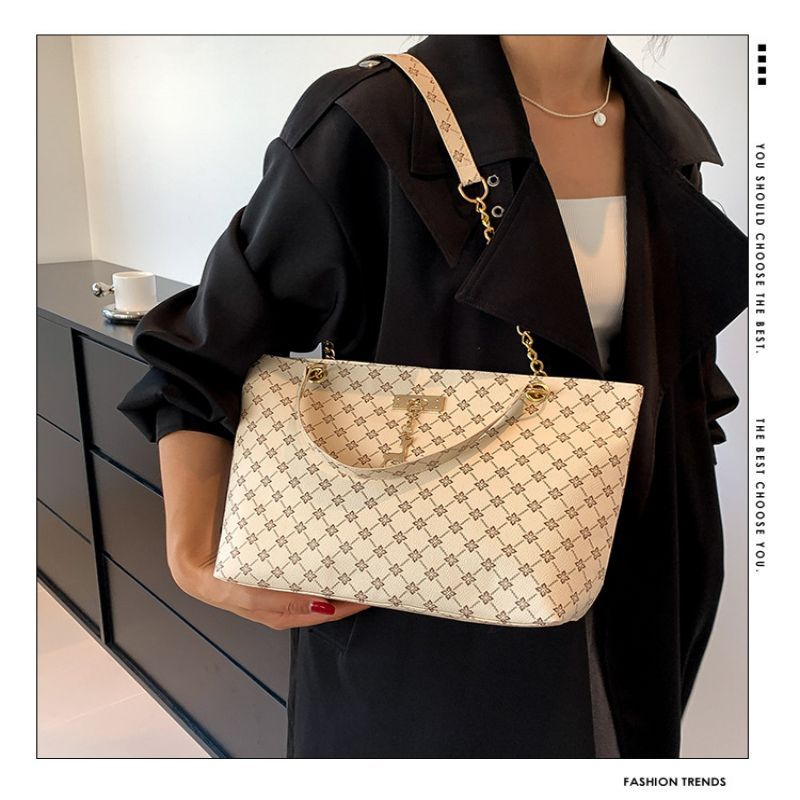 Urban Simple Fine Workmanship Large Capacity Ladies Fashion Student Class Shoulder Tote Bag Shoulder Bags