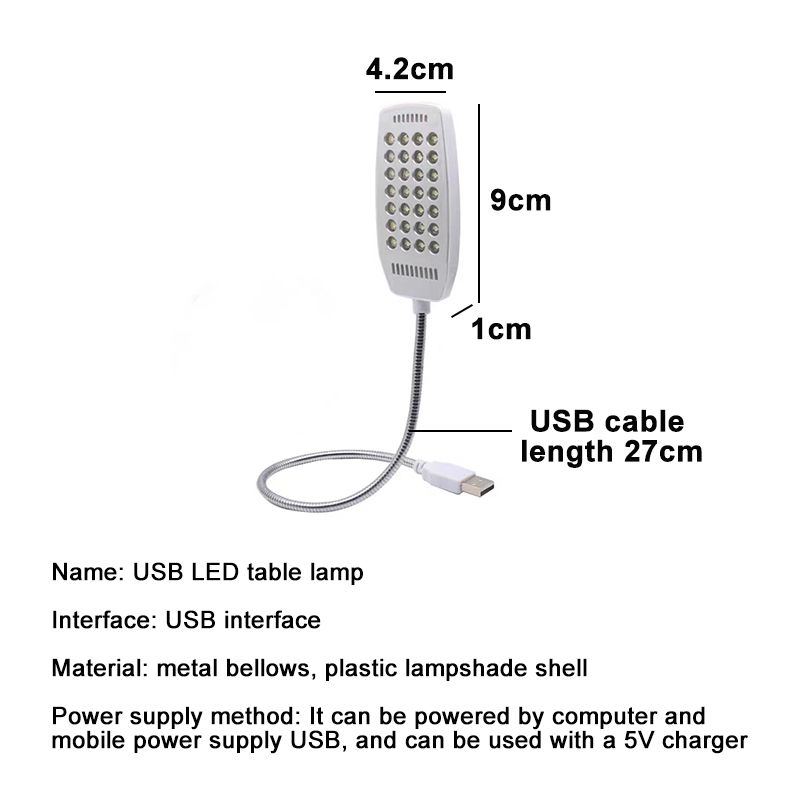 USB table lamp night light high-brightness LED with switch small portable study and work eye protection plug-in  USB plug plug and play