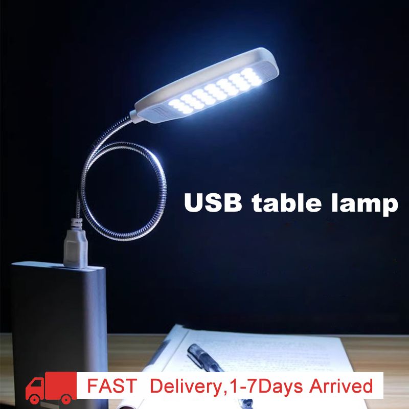 USB table lamp night light high-brightness LED with switch small portable study and work eye protection plug-in  USB plug plug and play