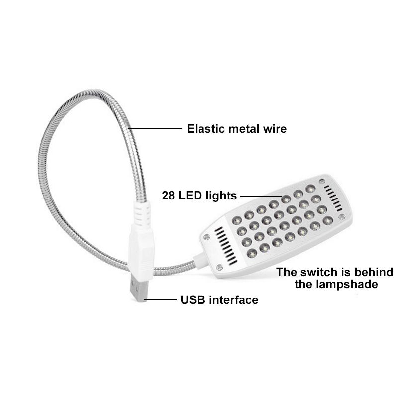 USB table lamp night light high-brightness LED with switch small portable study and work eye protection plug-in  USB plug plug and play