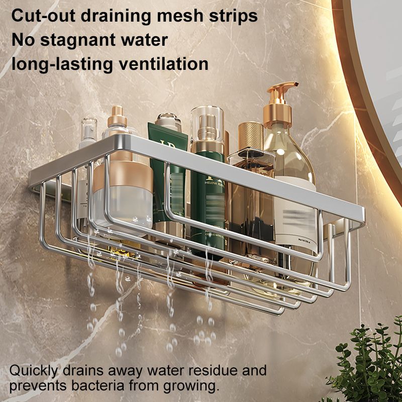 Wall-mounted storage net basket wall-free perforated seamless carbon steel toilet tissue holder bathroom kitchen
