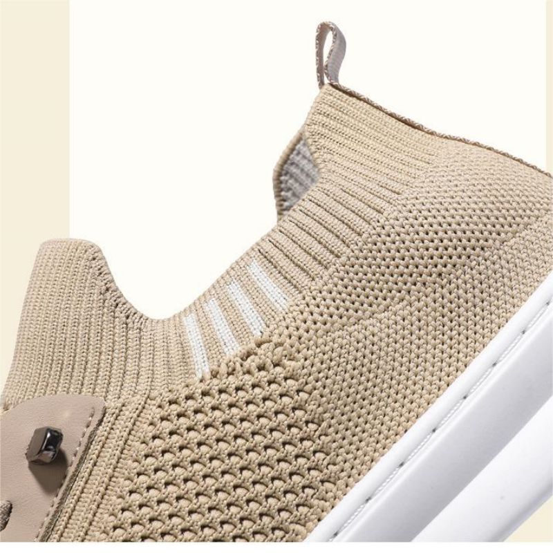 Mesh Breathable Soft Bottom Running Men's Thin Low-Top Flying Woven Slip-On Casual Sports Shoes