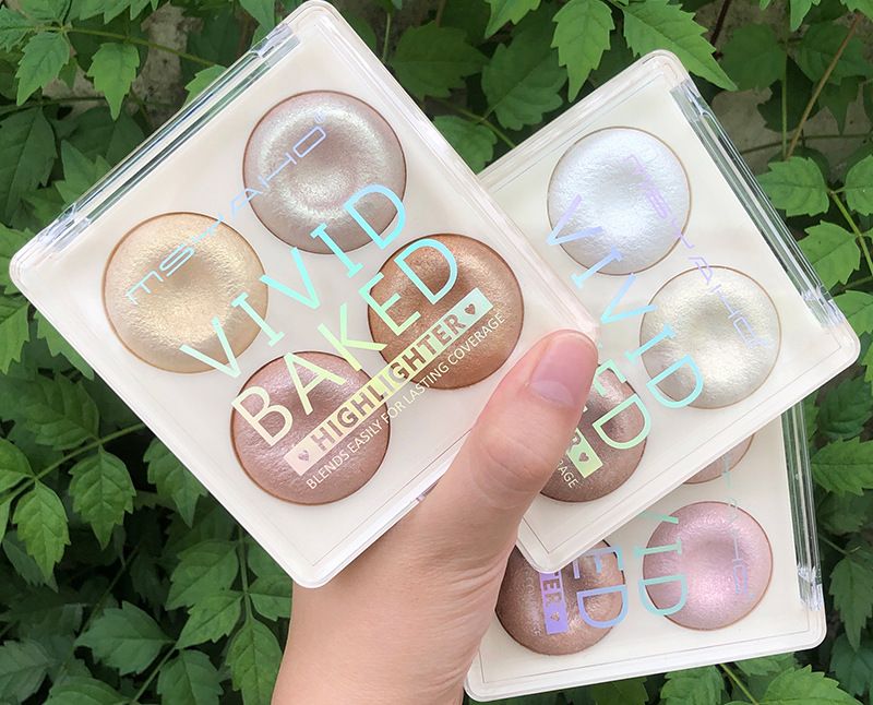 4 Colors Highlighters Pressed Powder Blusher Bronzer Pearl Contour Luminizers Eye shadow
