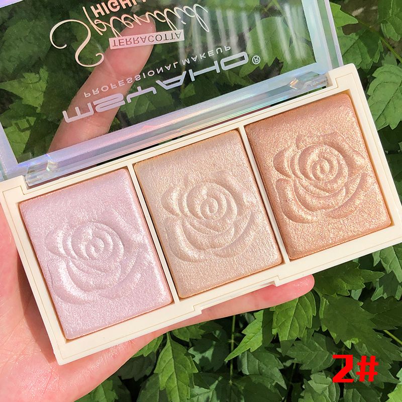 3 Colors Highlighters Bronzer Pressed Powder Blusher Bronzer Pearl Contour Luminizers Eye shadow