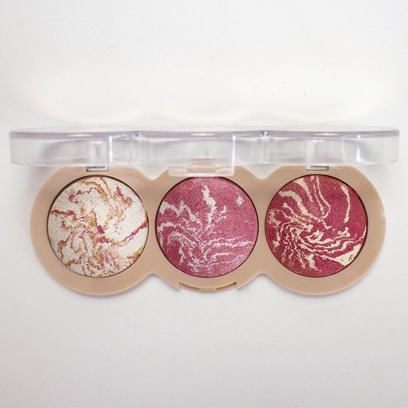 3 Colors Highlighters Glow Blush Pressed Powder Blusher Bronzer Pearl Contour Luminizers Eye shadow Brighten Refine