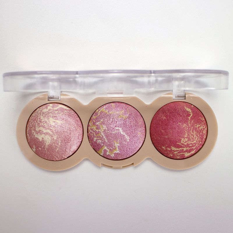 3 Colors Highlighters Glow Blush Pressed Powder Blusher Bronzer Pearl Contour Luminizers Eye shadow Brighten Refine