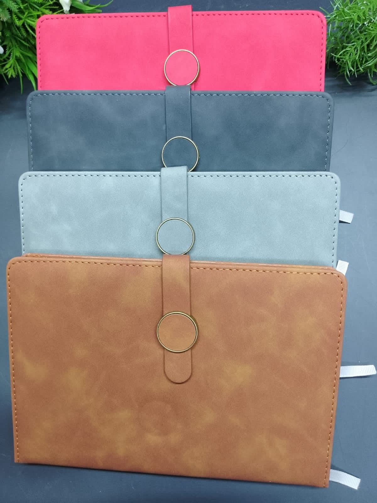 A5 Size - Hard Bound Notebook with a Magnetic Overlap - Padded PU Soft Leather Cover Material