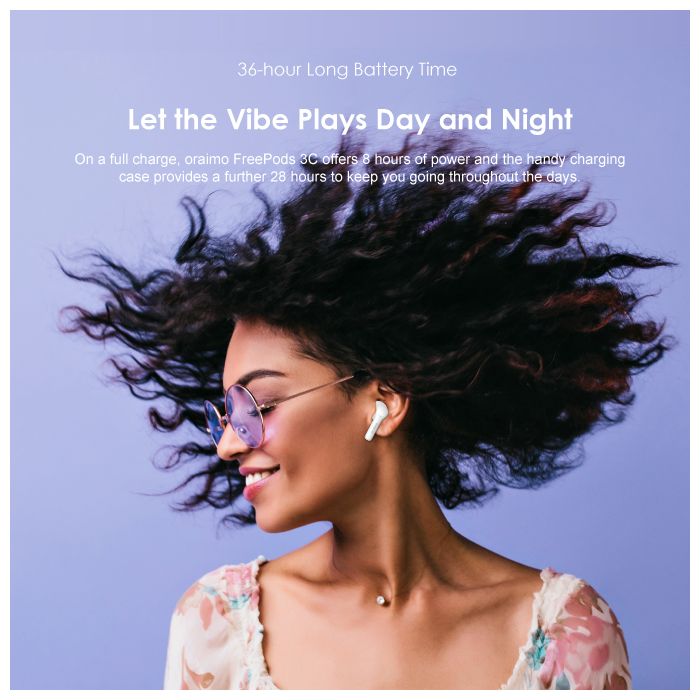 oraimo FreePods 3C ENC Calling Noise Cancellation Long Playtime True Wireless Earbuds