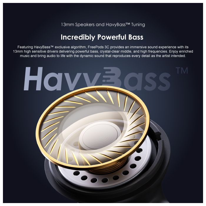 oraimo FreePods 3C ENC Calling Noise Cancellation Long Playtime True Wireless Earbuds