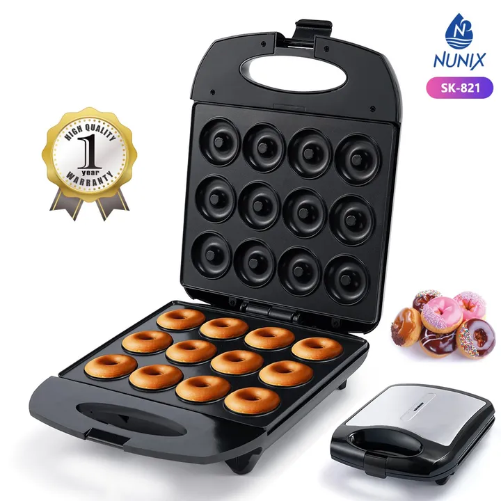 12 Pcs Nunix Donut / doughnut Home Cake Maker Machine Dessert Snack ~