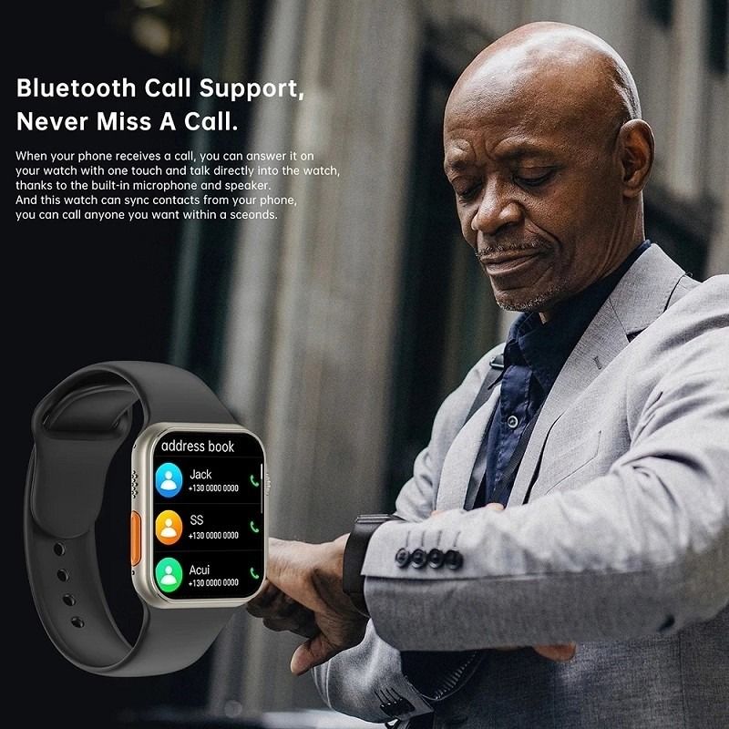 7 Straps Ultra Smart Watch 2.02" HD Big Screen Men Women Smartwatch Bluetooth Call Bluetooth Music Sleep Monitoring Wireless Charging Watch