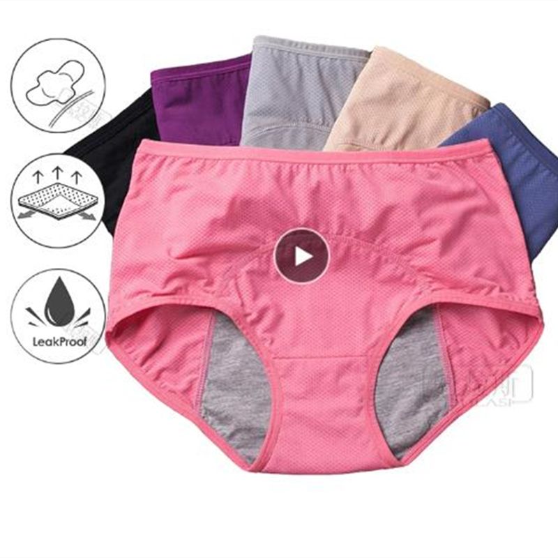 3PCS Women Panties Large Size 3pcs/Set Leak Proof Menstrual Panties Women Period Underwear Sexy Pants Incontinence Underwear Briefs Dropshipping