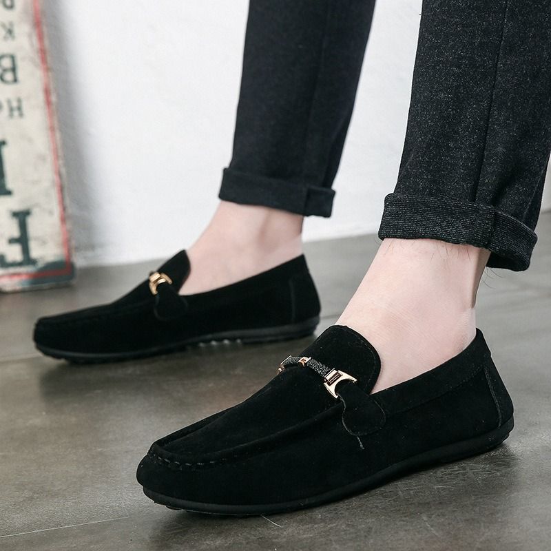 BIG SIZE 40-46 Youth casual shoes men's trendy korean version of student shoes men's trendy shoes casual shoes one-foot slippery beanie shoes mens shoes loafers shoes