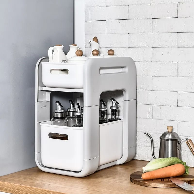 Two tier multifunctional kitchen Rack