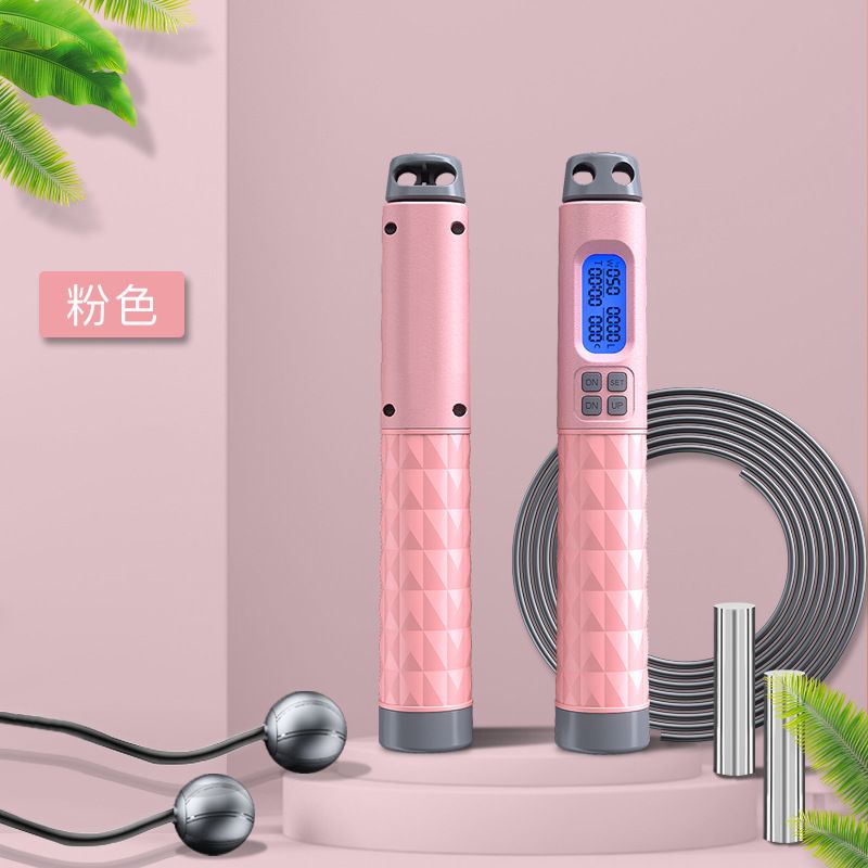 2 In 1 Multifun Speed Skipping Rope With Digital Counter Professional Ball Bearings And Non-slip Handles Jumps And Calorie Count