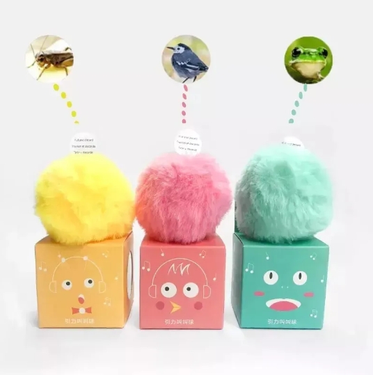 Smart Cat Toys Interactive Ball Plush Smart Interactive Pet Toy for Dog Cat Game Ball Kitten Touch Sounding Pet Supplie