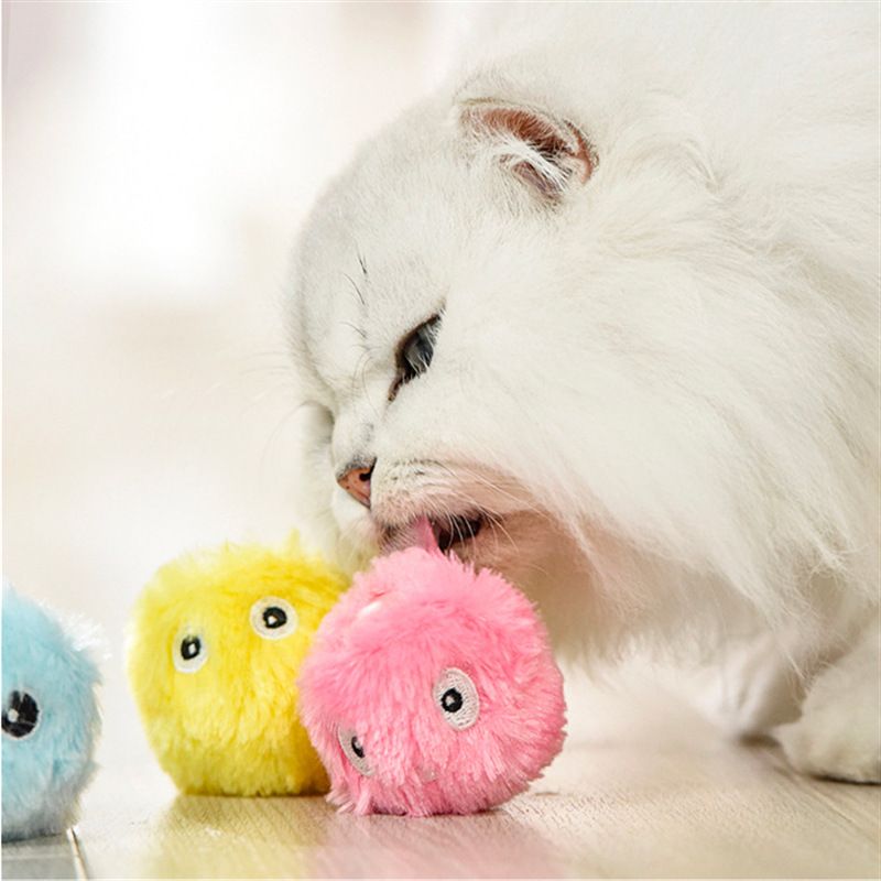 Smart Cat Toys Interactive Ball Plush Smart Interactive Pet Toy for Dog Cat Game Ball Kitten Touch Sounding Pet Supplie