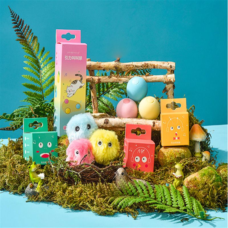 Smart Cat Toys Interactive Ball Plush Smart Interactive Pet Toy for Dog Cat Game Ball Kitten Touch Sounding Pet Supplie
