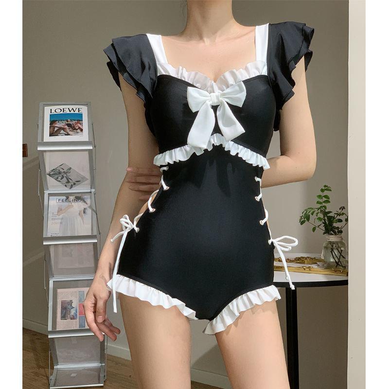 New Kawaii Swimsuit Women Bikini Fashion Swimwear One-Piece Monokini Sexy Push Up Girls Padded Beach Wear Swimming Summer