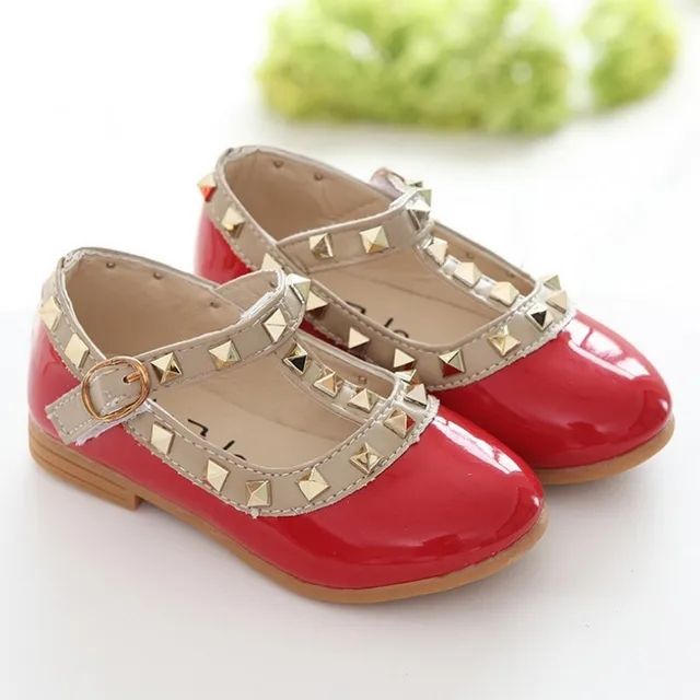 Girls Loafers Shoes Spring Children Shoes Girl Rivets Princess Autumn Toddler Girls Kids Flat Shoes T-Tied Style Girls Summer Sandals