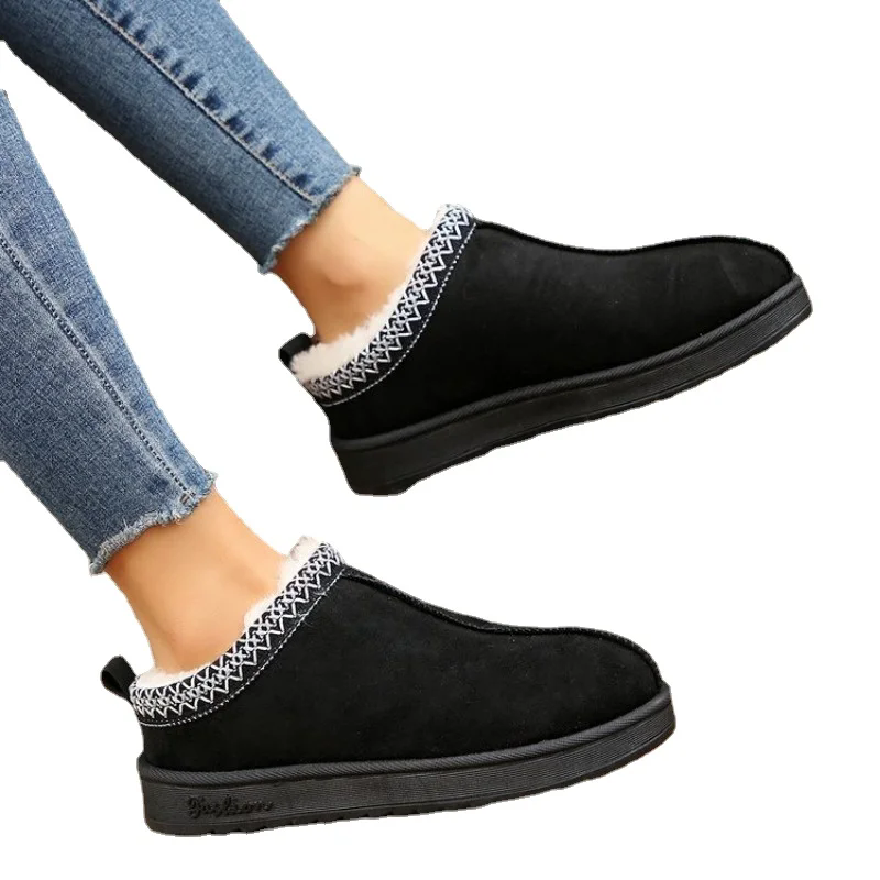 Chelsea Ankle Snow Boots Women Winter 2024 New Brand Fur Short Plush Warm Flats Slippers Platform Shoes Flip Flops Botas