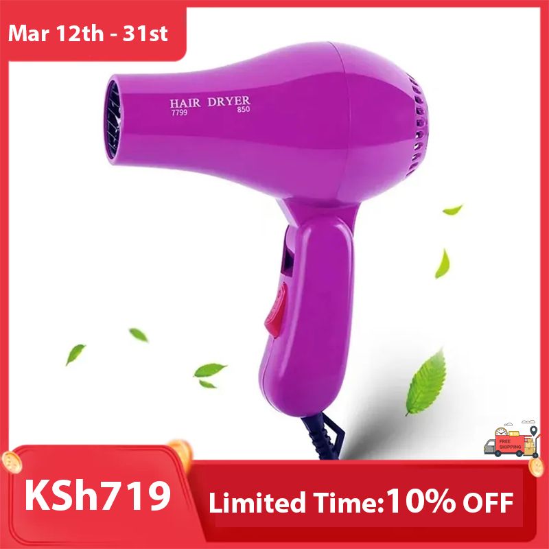 Folding Hair Dryer Compact Blow Dryer Portable Professional Hair Dryer 850W Hair Dryer Lightweight for Men and Women Travel