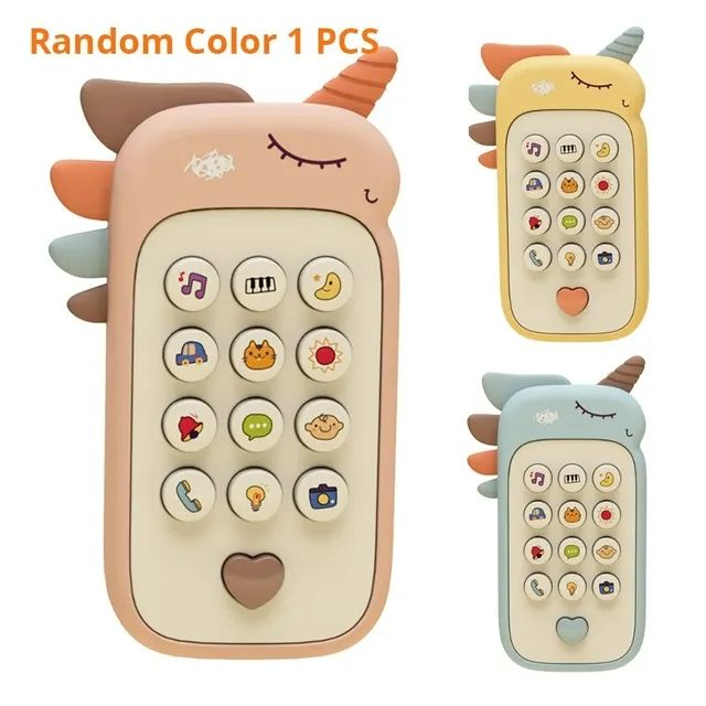 Baby Telephone Music Toy Sound Machine Kids Infant Early Educational Mobile Phone Gift