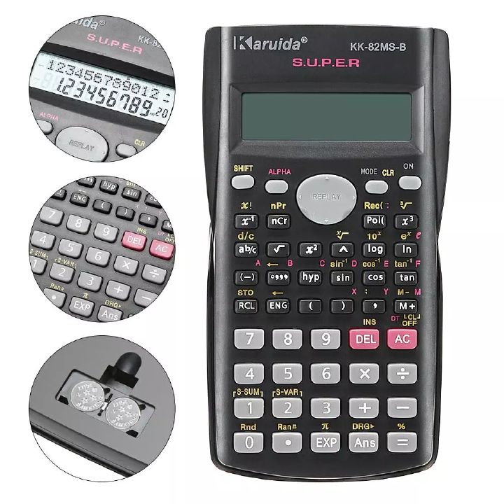 Portable Scientific Calculator  Functions Calculator 12 Digits Display Scientific Calculator for Mathematics Teaching  School Student 240  KK-82MS-B
