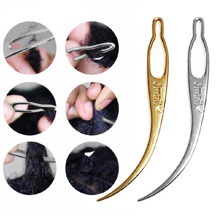 2Pcs Dreadlocks Starting Needle Weaving Hook Needle Wig Making Tools Wig Making Tools Hair Styling Tools