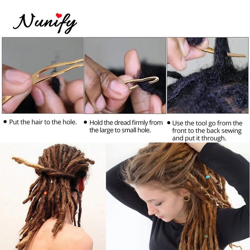 2Pcs Dreadlocks Starting Needle Weaving Hook Needle Wig Making Tools Wig Making Tools Hair Styling Tools