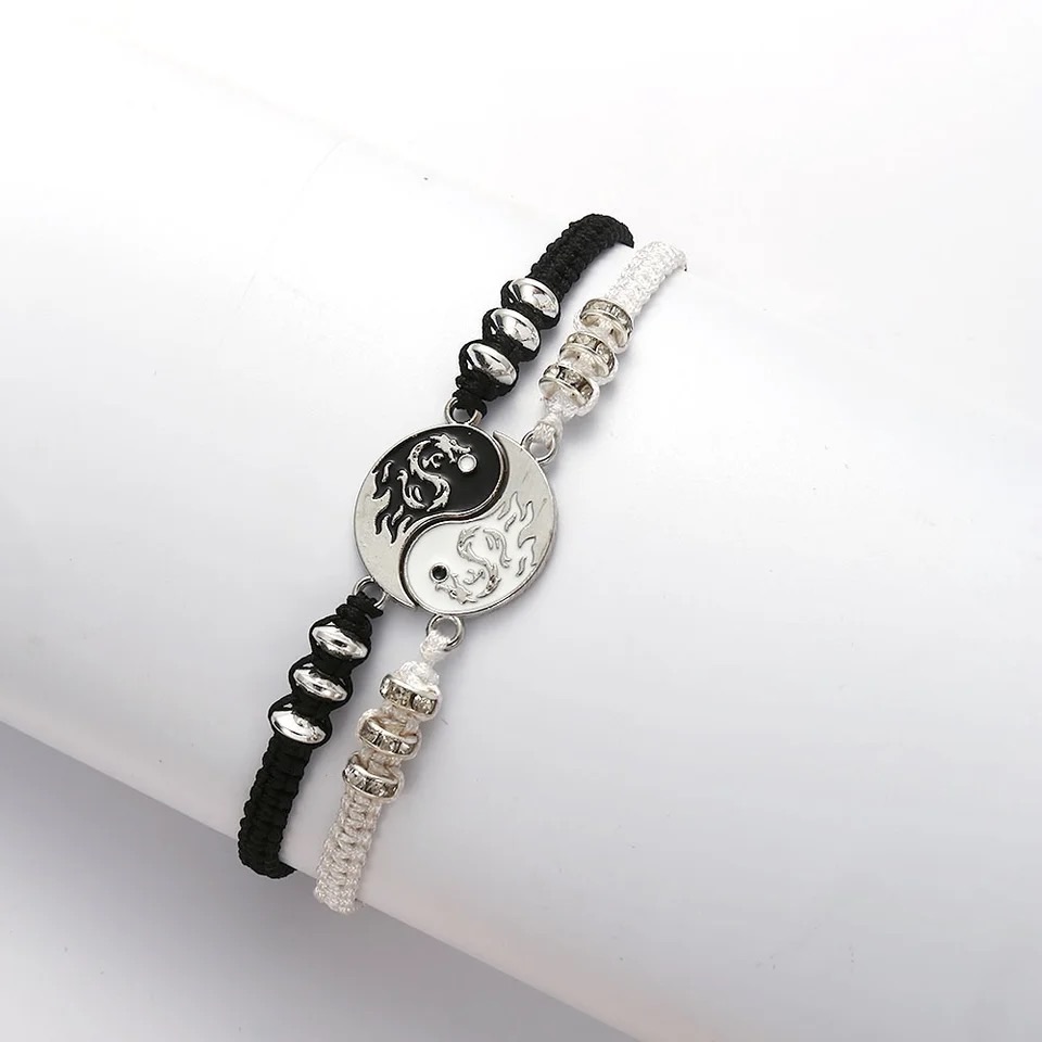 2024 Fashion Tai Chi Bracelet Dragon Figure Yin Yang Adjustable Bracelet Boyfriend Girlfriend Valentine's Day Friendship Jewelry