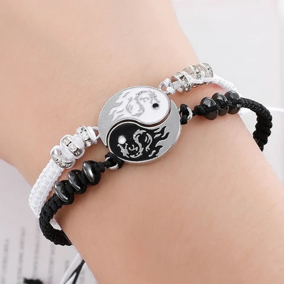 2024 Fashion Tai Chi Bracelet Dragon Figure Yin Yang Adjustable Bracelet Boyfriend Girlfriend Valentine's Day Friendship Jewelry