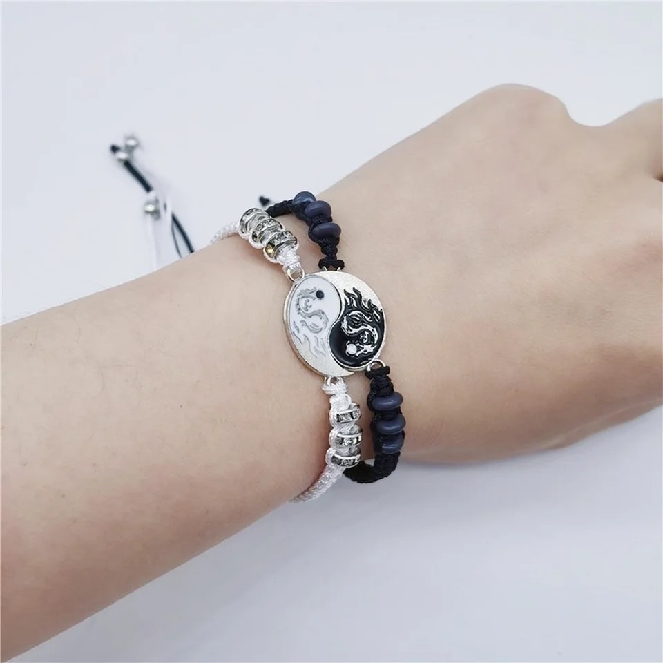 2024 Fashion Tai Chi Bracelet Dragon Figure Yin Yang Adjustable Bracelet Boyfriend Girlfriend Valentine's Day Friendship Jewelry