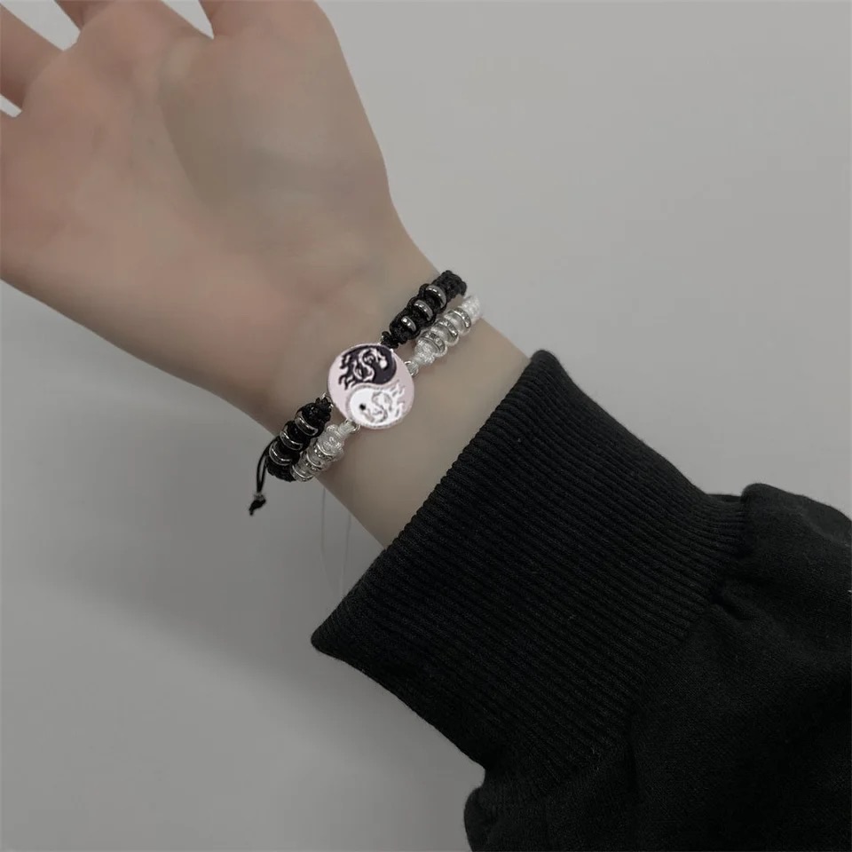2024 Fashion Tai Chi Bracelet Dragon Figure Yin Yang Adjustable Bracelet Boyfriend Girlfriend Valentine's Day Friendship Jewelry