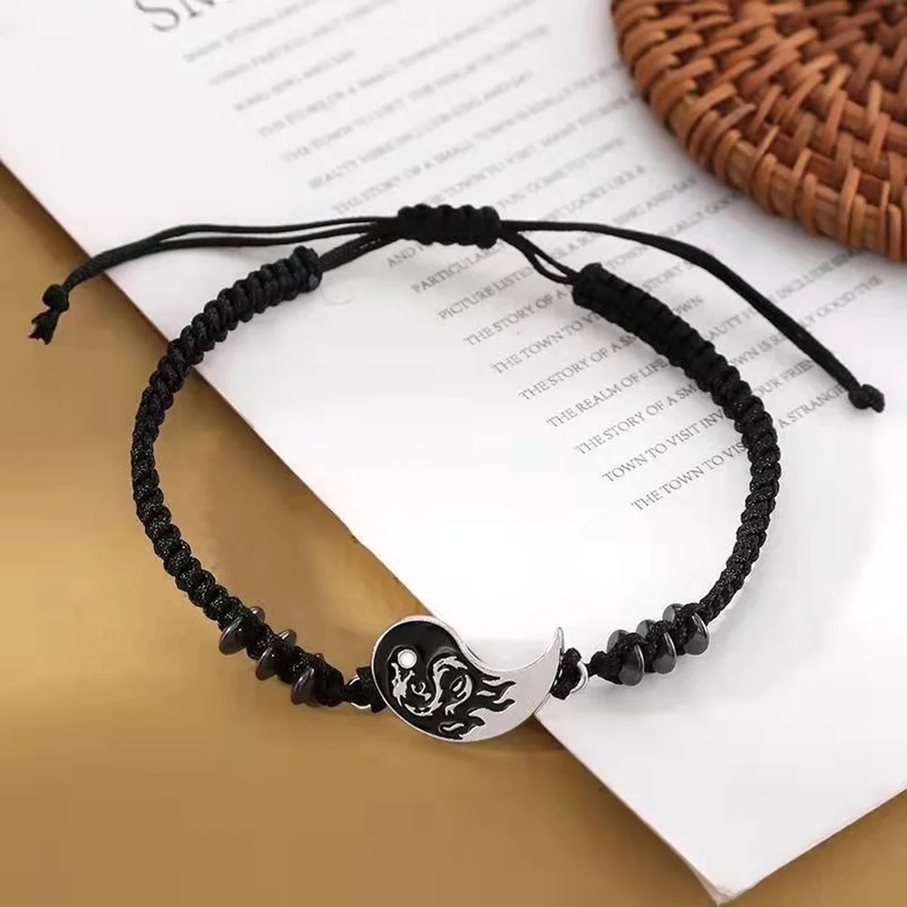 2024 Fashion Tai Chi Bracelet Dragon Figure Yin Yang Adjustable Bracelet Boyfriend Girlfriend Valentine's Day Friendship Jewelry