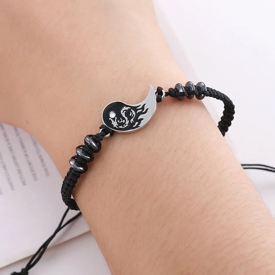 2024 Fashion Tai Chi Bracelet Dragon Figure Yin Yang Adjustable Bracelet Boyfriend Girlfriend Valentine's Day Friendship Jewelry