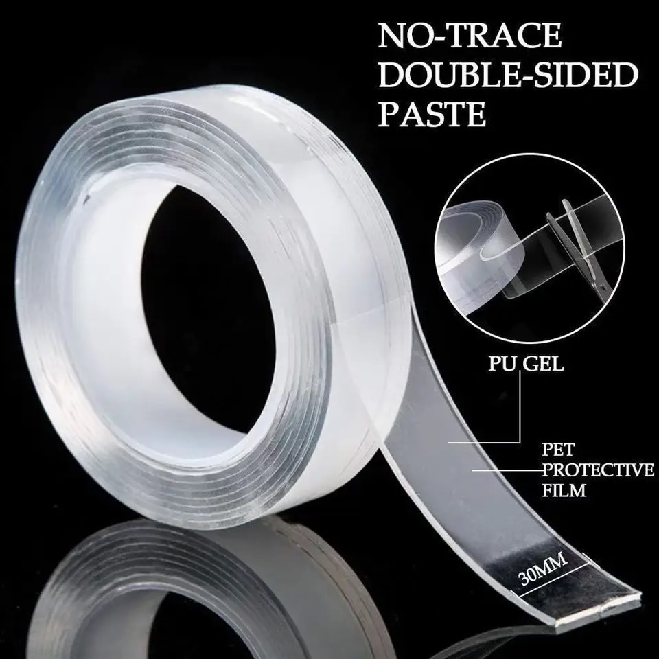 3cm*5m Nano Tape Double-Sided Adhesive Tape Traceless Waterproof Tape For Bathroom Kitchen Sink Tap Gel Sticke