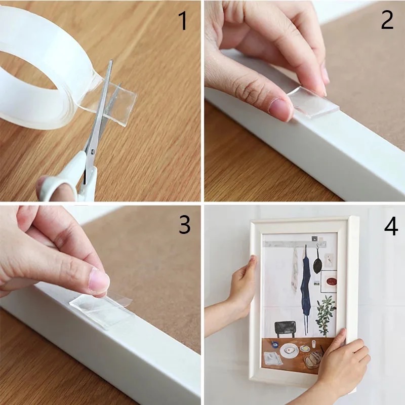 3cm*5m Nano Tape Double-Sided Adhesive Tape Traceless Waterproof Tape For Bathroom Kitchen Sink Tap Gel Sticke