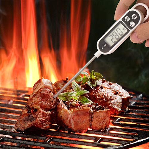 Upgraded Meat Thermometer, Foot Thermometer, Digital Instant Read Food Temperature for Candy Milk Oil Deep Fry BBQ, Etc by AikTryee