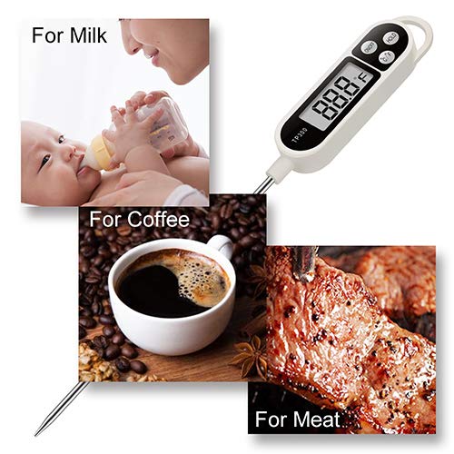 Upgraded Meat Thermometer, Foot Thermometer, Digital Instant Read Food Temperature for Candy Milk Oil Deep Fry BBQ, Etc by AikTryee