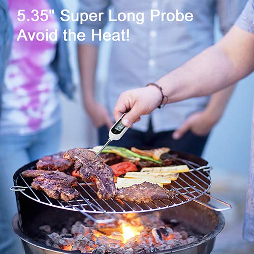 Upgraded Meat Thermometer, Foot Thermometer, Digital Instant Read Food Temperature for Candy Milk Oil Deep Fry BBQ, Etc by AikTryee