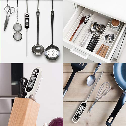 Upgraded Meat Thermometer, Foot Thermometer, Digital Instant Read Food Temperature for Candy Milk Oil Deep Fry BBQ, Etc by AikTryee