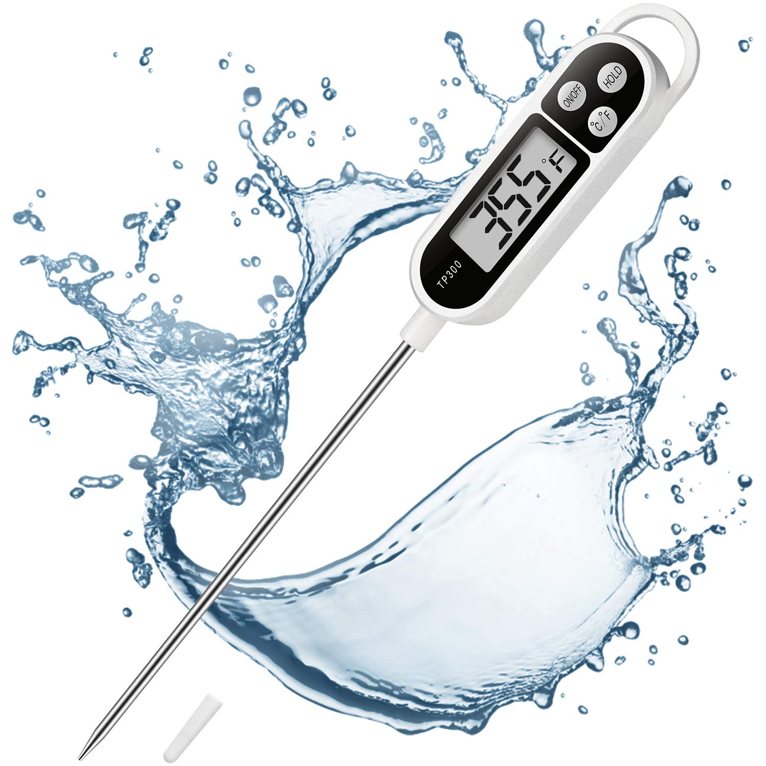 Upgraded Meat Thermometer, Foot Thermometer, Digital Instant Read Food Temperature for Candy Milk Oil Deep Fry BBQ, Etc by AikTryee