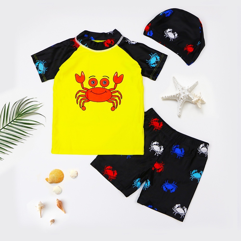 Moon baby boys Swimming Set Swimwear Bathing Suits Boys Two Piece Swimsuit 4-10Y