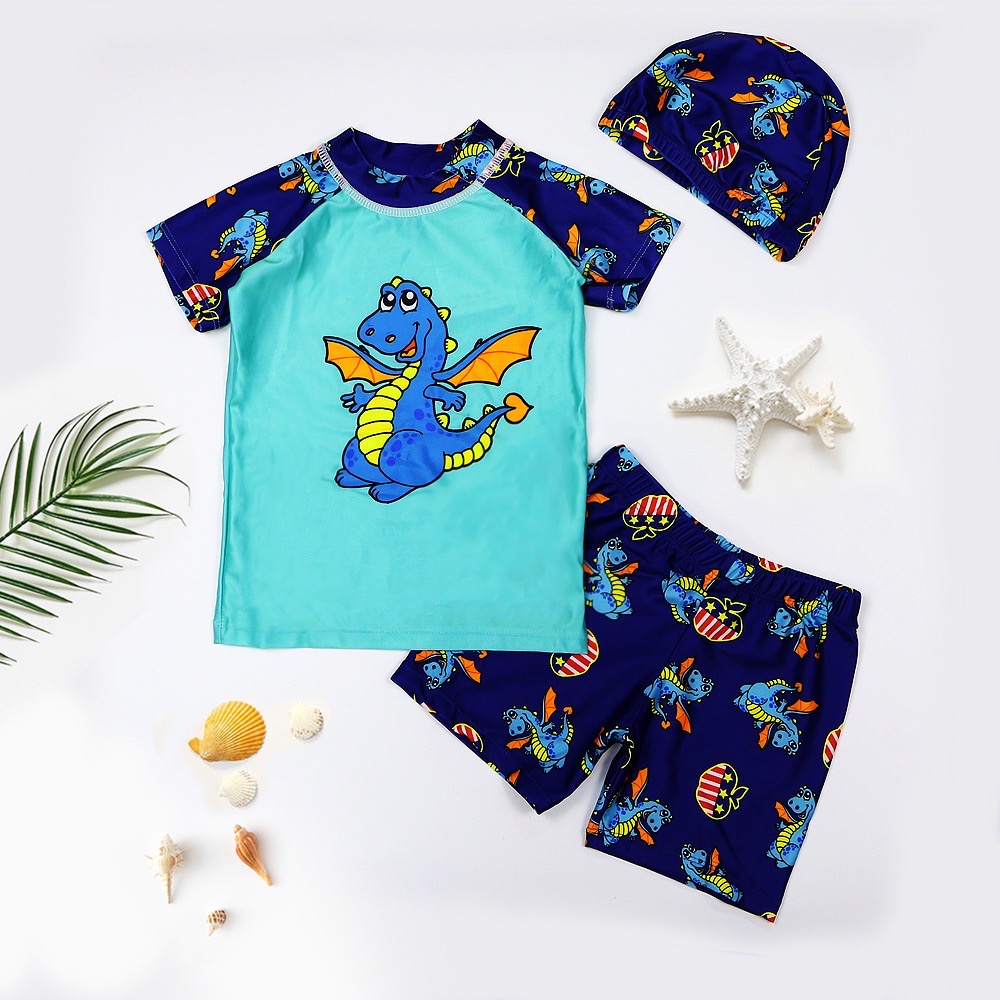 Moon baby boys Swimming Set Swimwear Bathing Suits Boys Two Piece Swimsuit 4-10Y