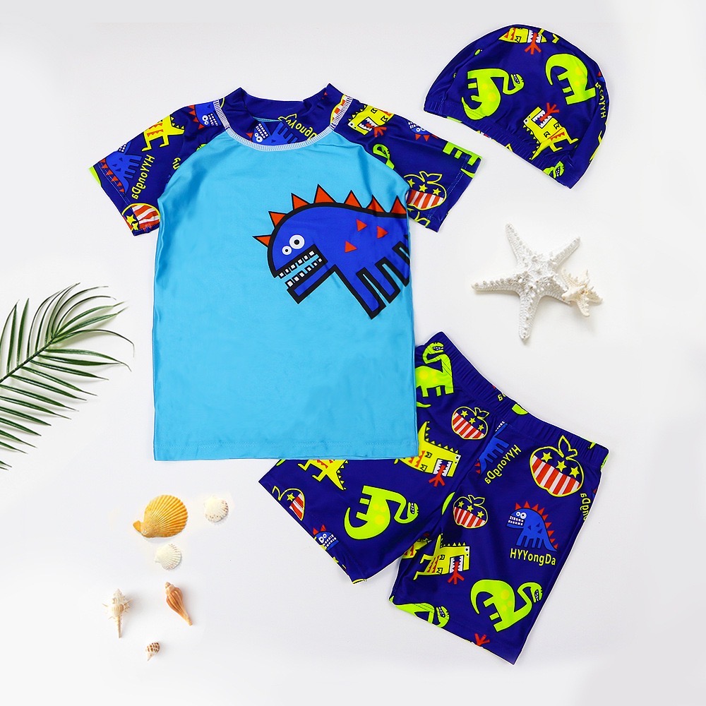 Moon baby boys Swimming Set Swimwear Bathing Suits Boys Two Piece Swimsuit 4-10Y